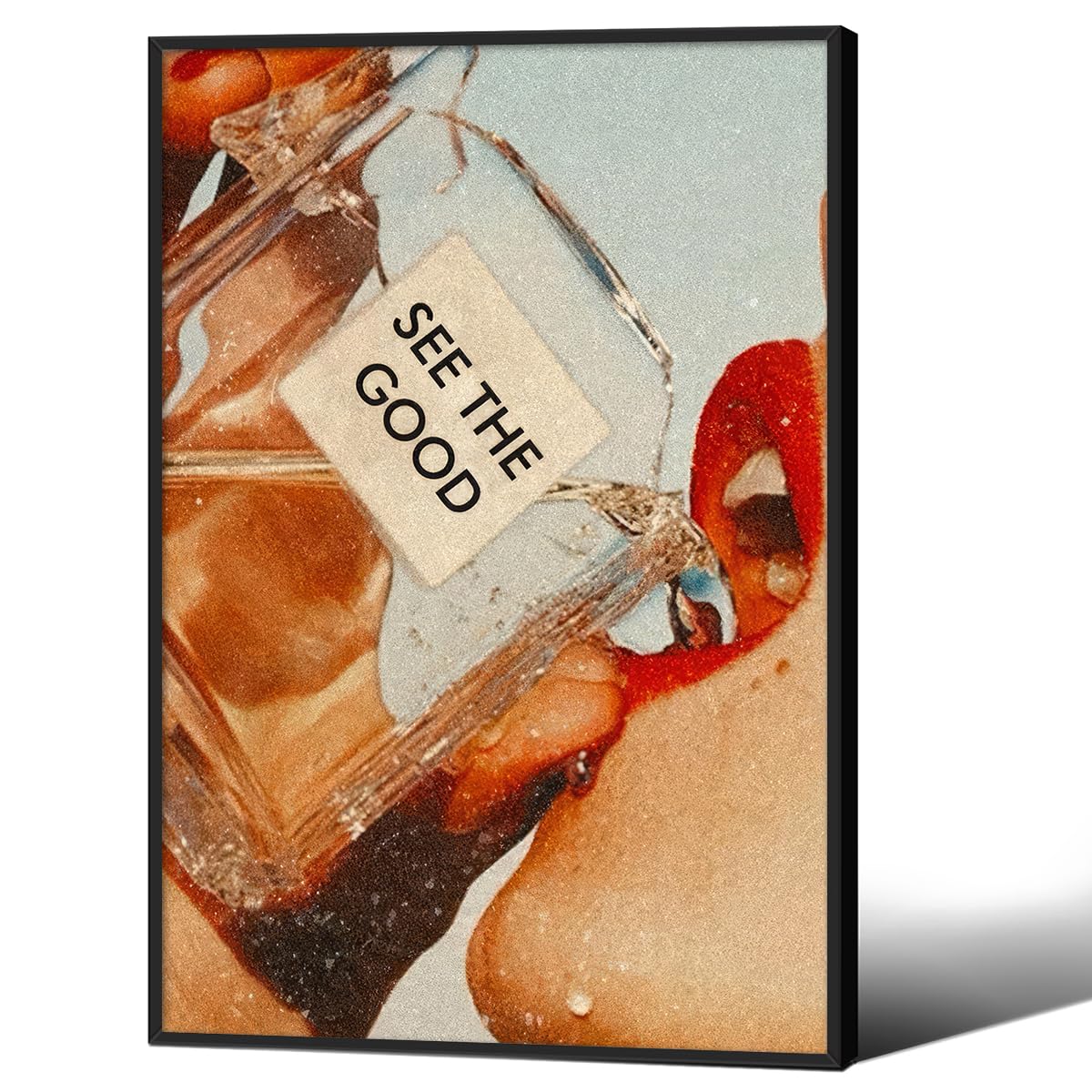 Cocktail Poster Alcohol Drink Wall Art Preppy Bar Cart Canvas Prints for Funky Bar Kitchen Wall Decor