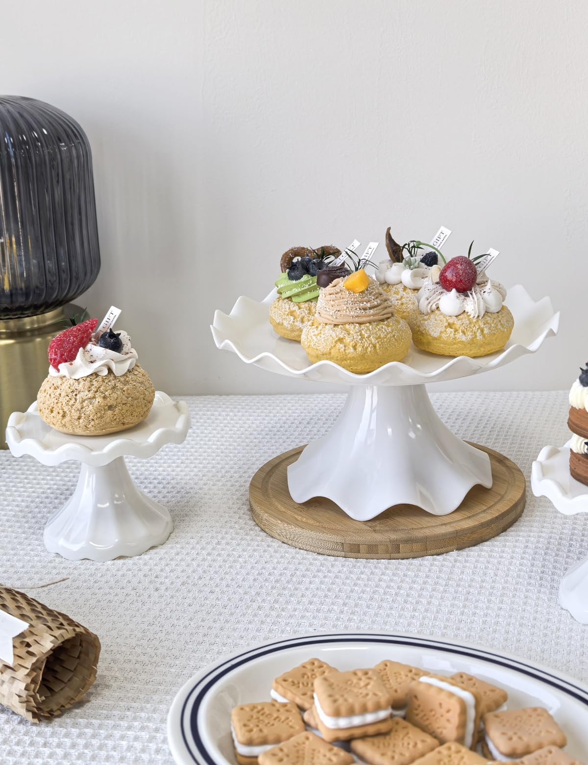 Cake Stand Set, Laced Cake Stand, Mini Cupdake Holder 3 Pcs