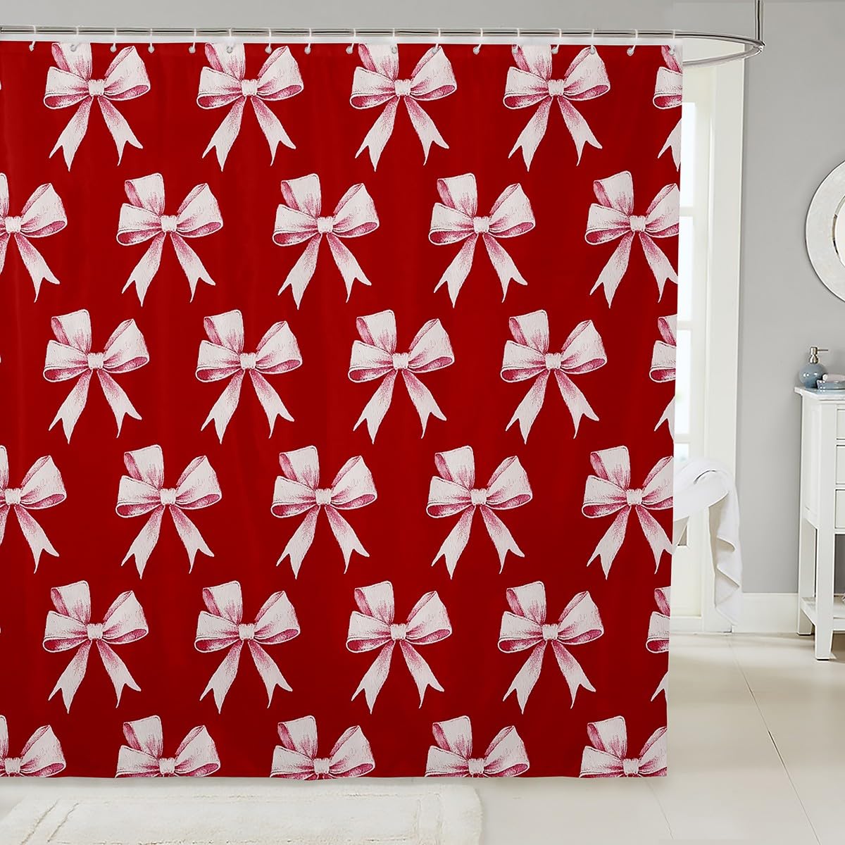 Kawaii Ribbon Bow 72" Wx72 L Shower Curtain