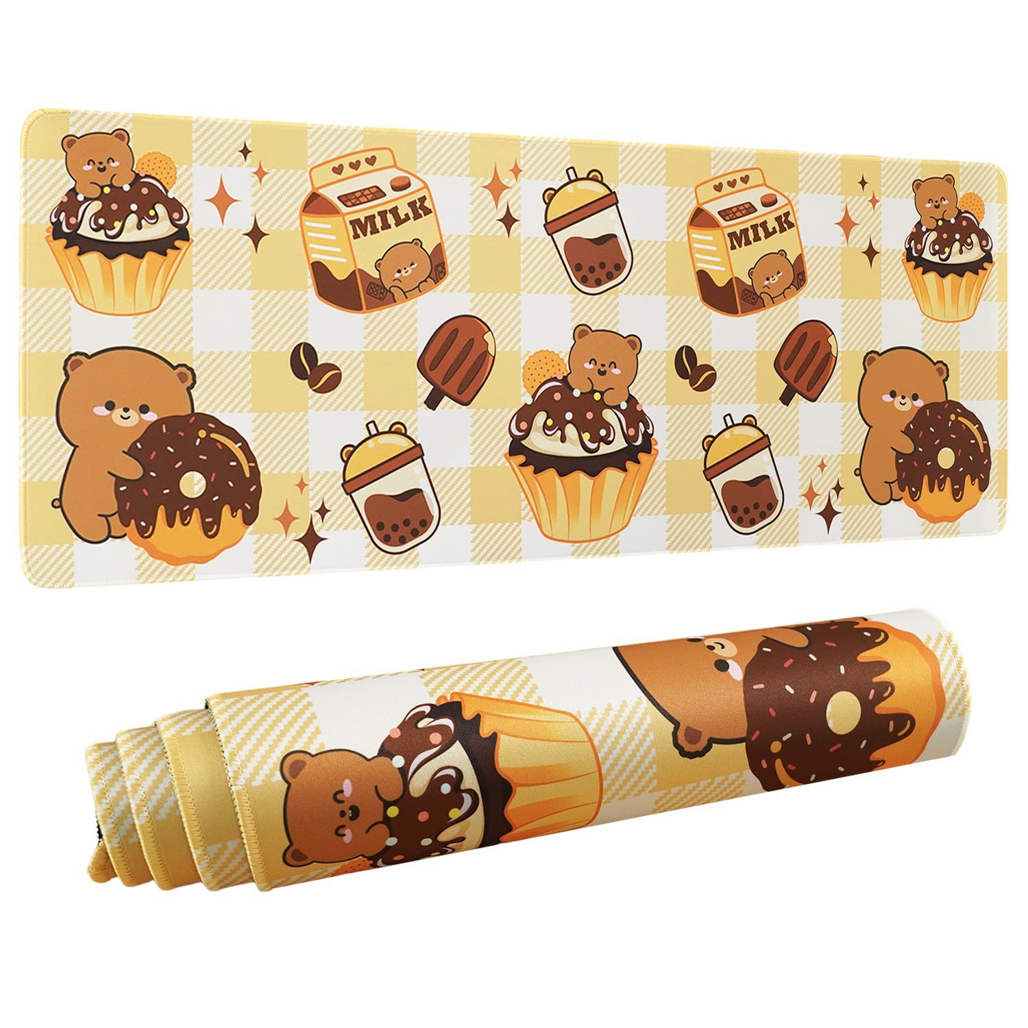Kawaii Gaming Mouse Pad for Desk, Extended Large 31.5 X 11.8 Inch