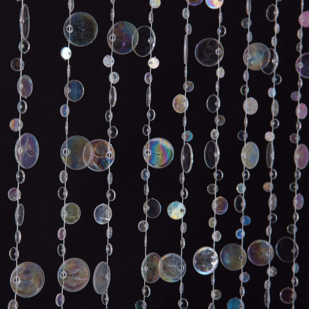Iridescent Faux Crystal Acrylic Bubble Beaded Curtains for Doorway Room Divider Backdrop Decoration