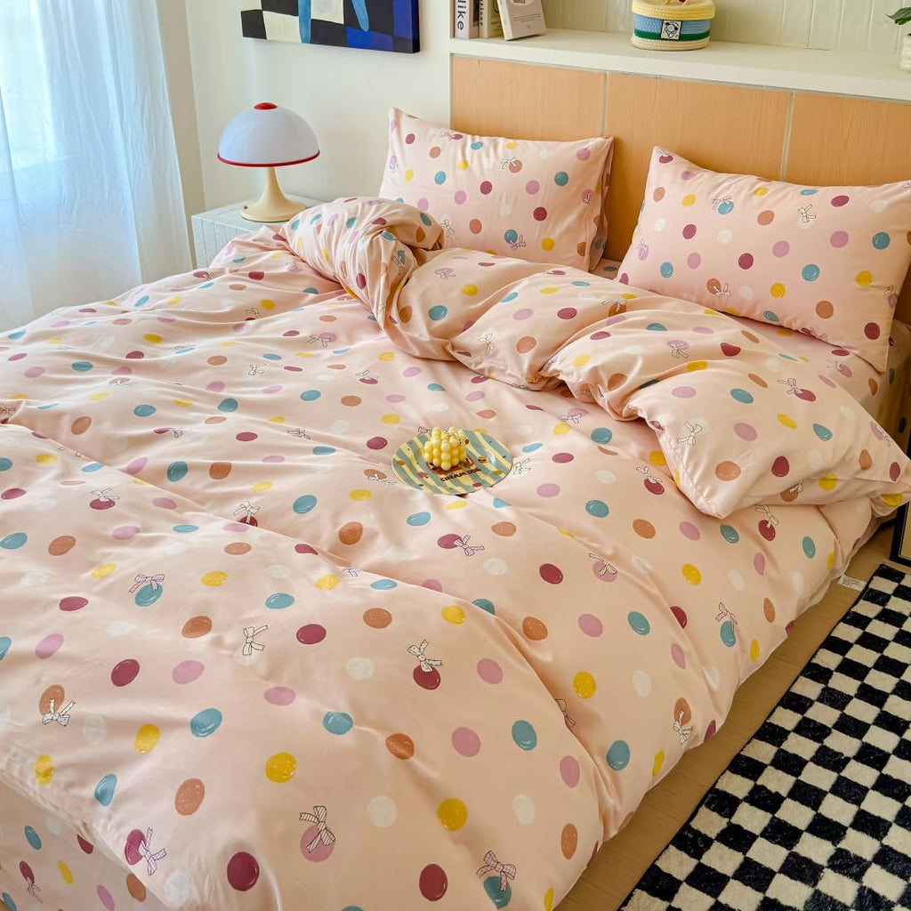 Cute Duvet Cover Sets 100% Cotton Bedding Comforter Cover Full 2 Pillowcases