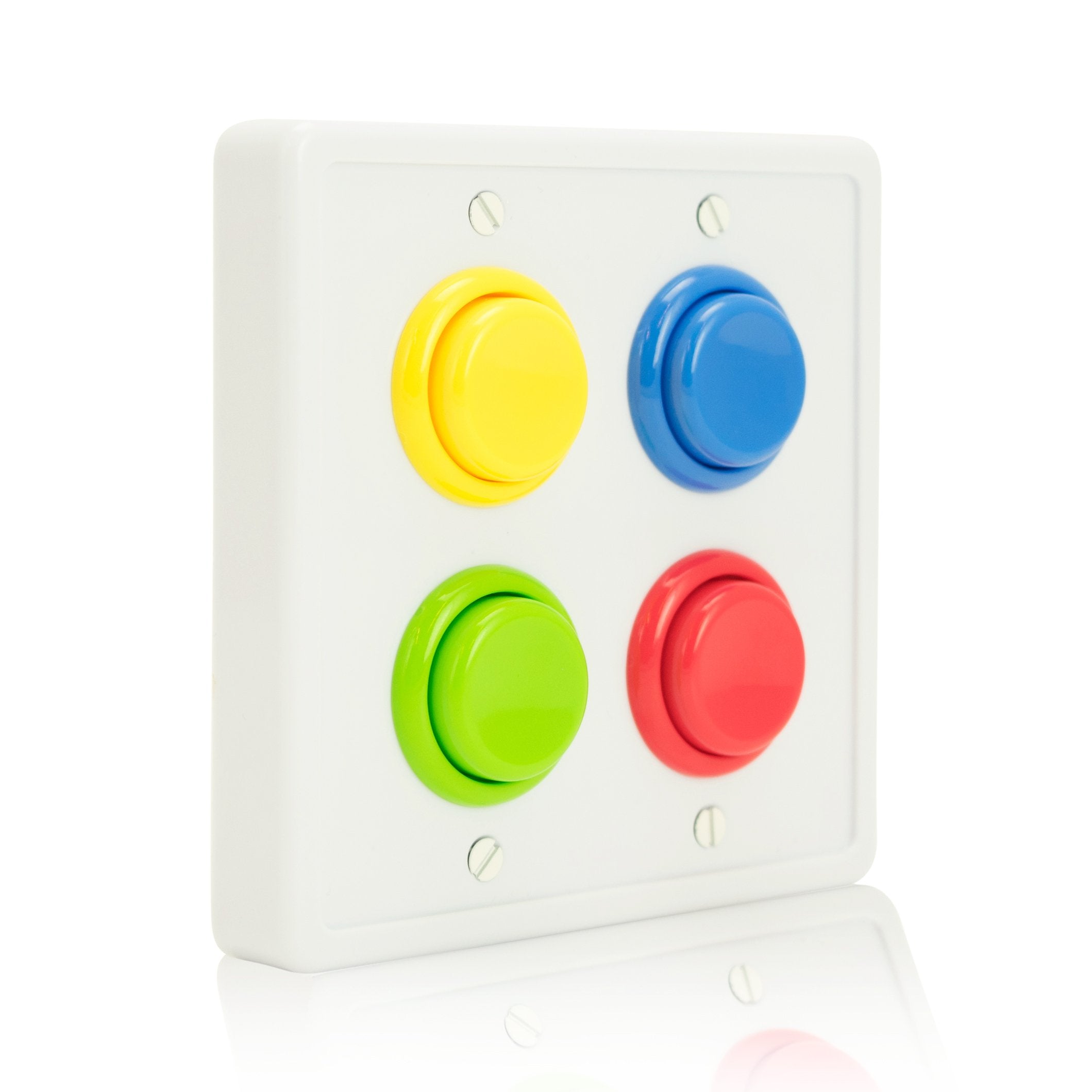 Faceplate Replacement Arcade Light Switch Plate Cover, Single Switch, 1-Gang Standard Size Rocker Wall Plate, Game Room Decorator, Kid Bedroom Wallplate