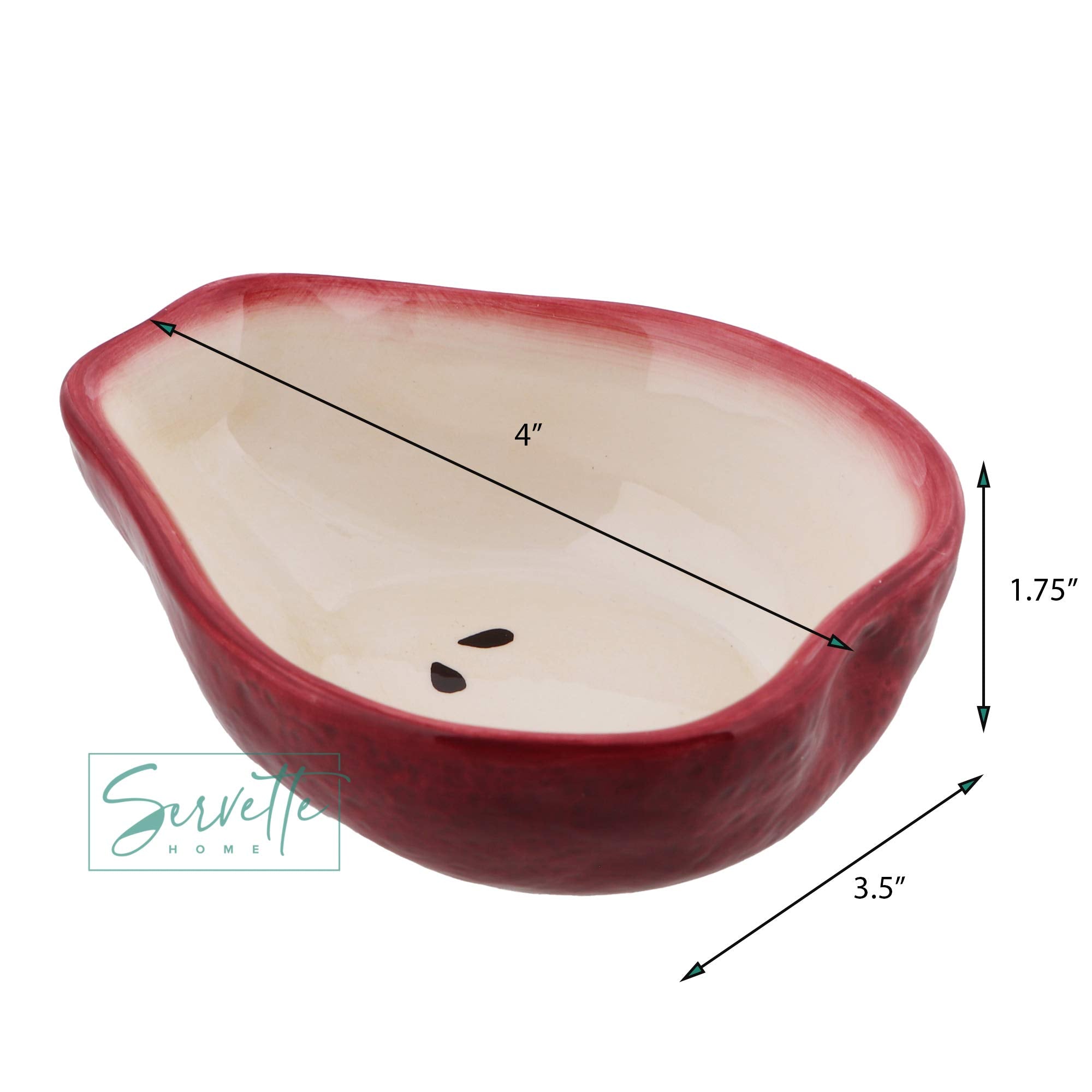 Fruit Pear Shaped Novelty Ceramic Mini Serving Bowl