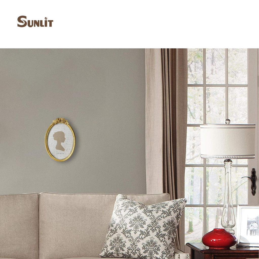 Vintage Picture Frame, Oval Antique Photo Frames with Glass Front, Luxury Photo Display, Tabletop Wall Hanging