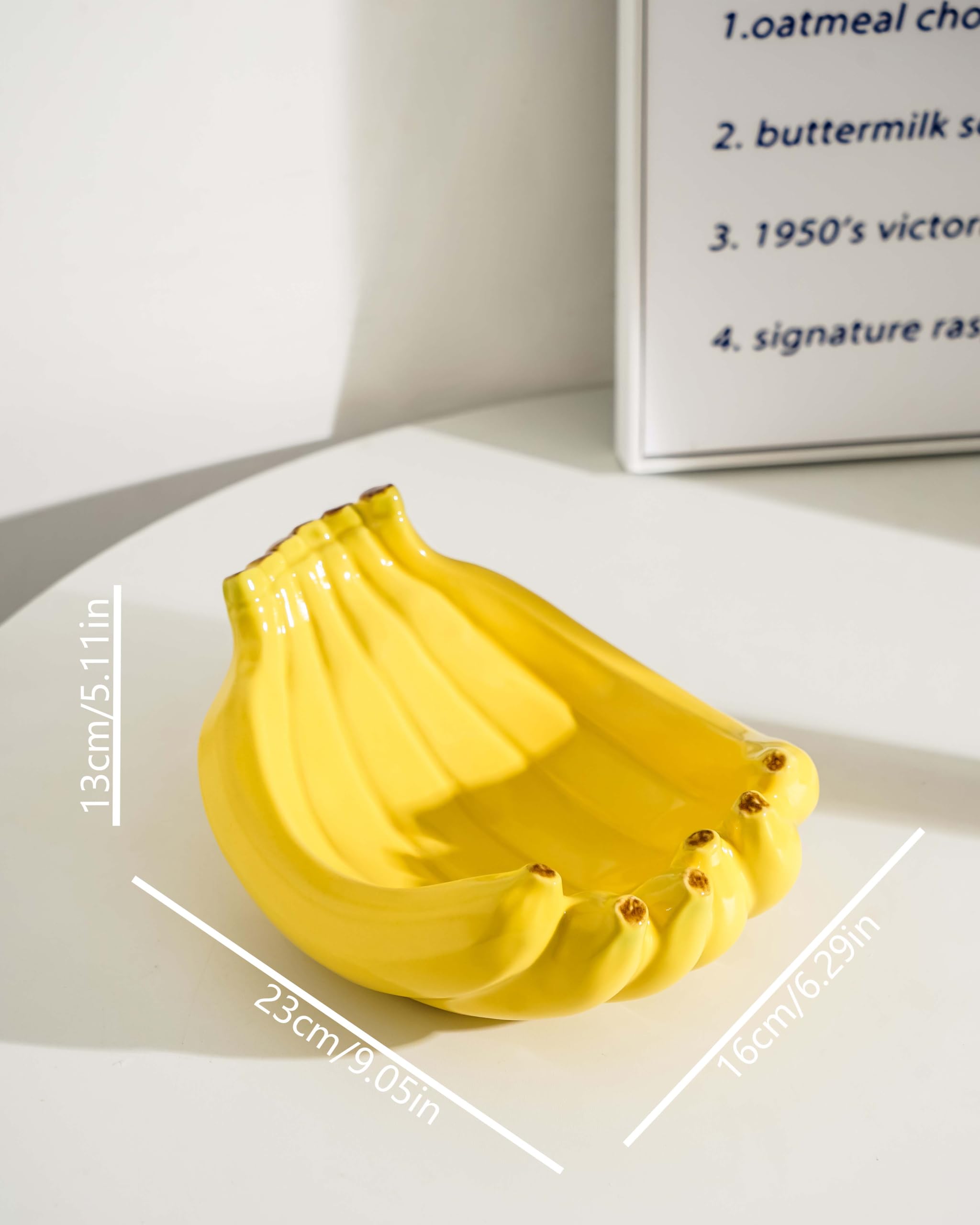 Ceramic Decorative Bowl Banana-Shaped Fruit Bowl