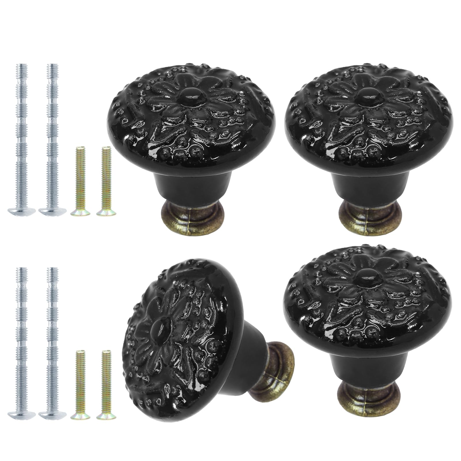 Ceramic Knobs, Vintage Kitchen Cabinet Knobs Pulls Retro Ceramic