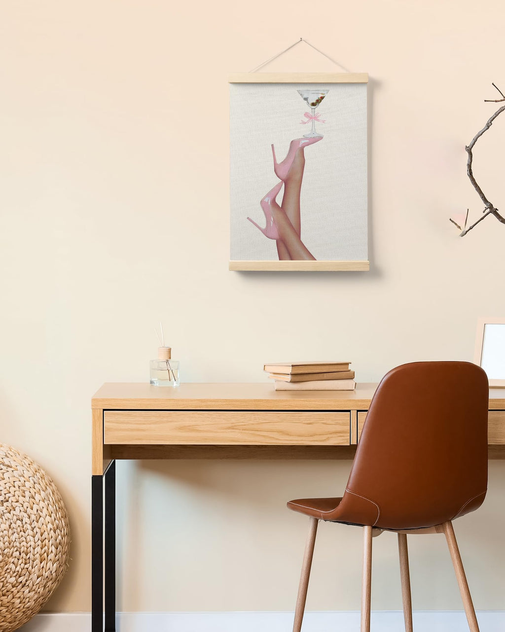 Trendy Preppy Poster Hanger Frame, Aesthetic Wall Art Decor