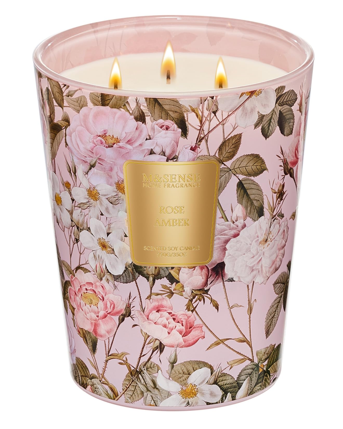 Large Soy Scented Candles, Non Toxic Natural Spring Candles 35oz 150 Hours Long Lasting Slow Burning