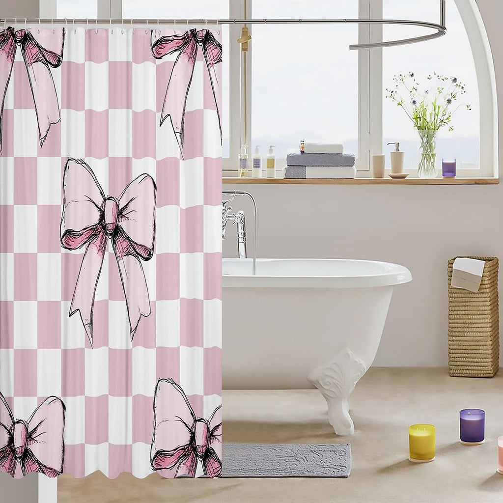 Kawaii Ribbon Bow 72" Wx72 L Shower Curtain