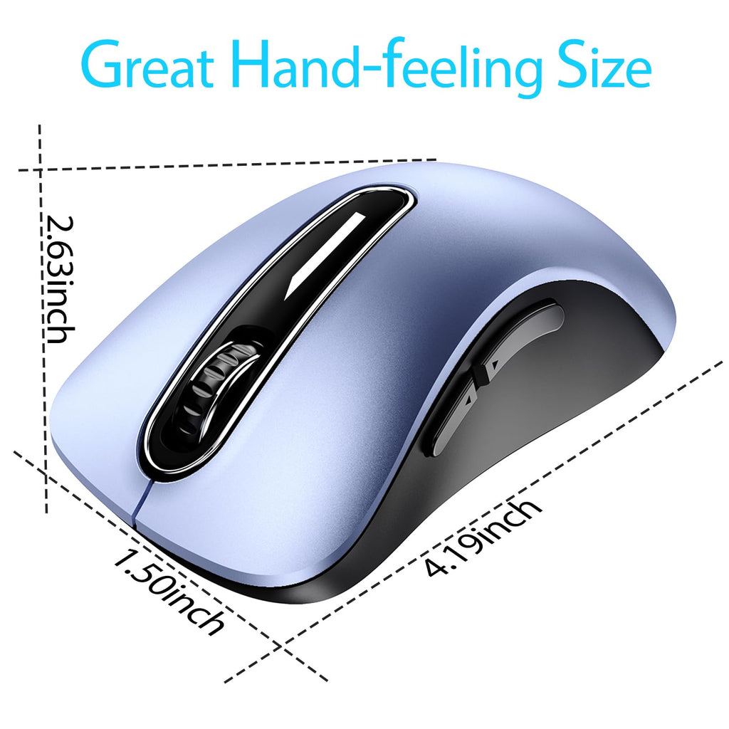 Portable Computer Wireless Mouse for Laptop, PC, Desktop, MacBook, 5 Buttons