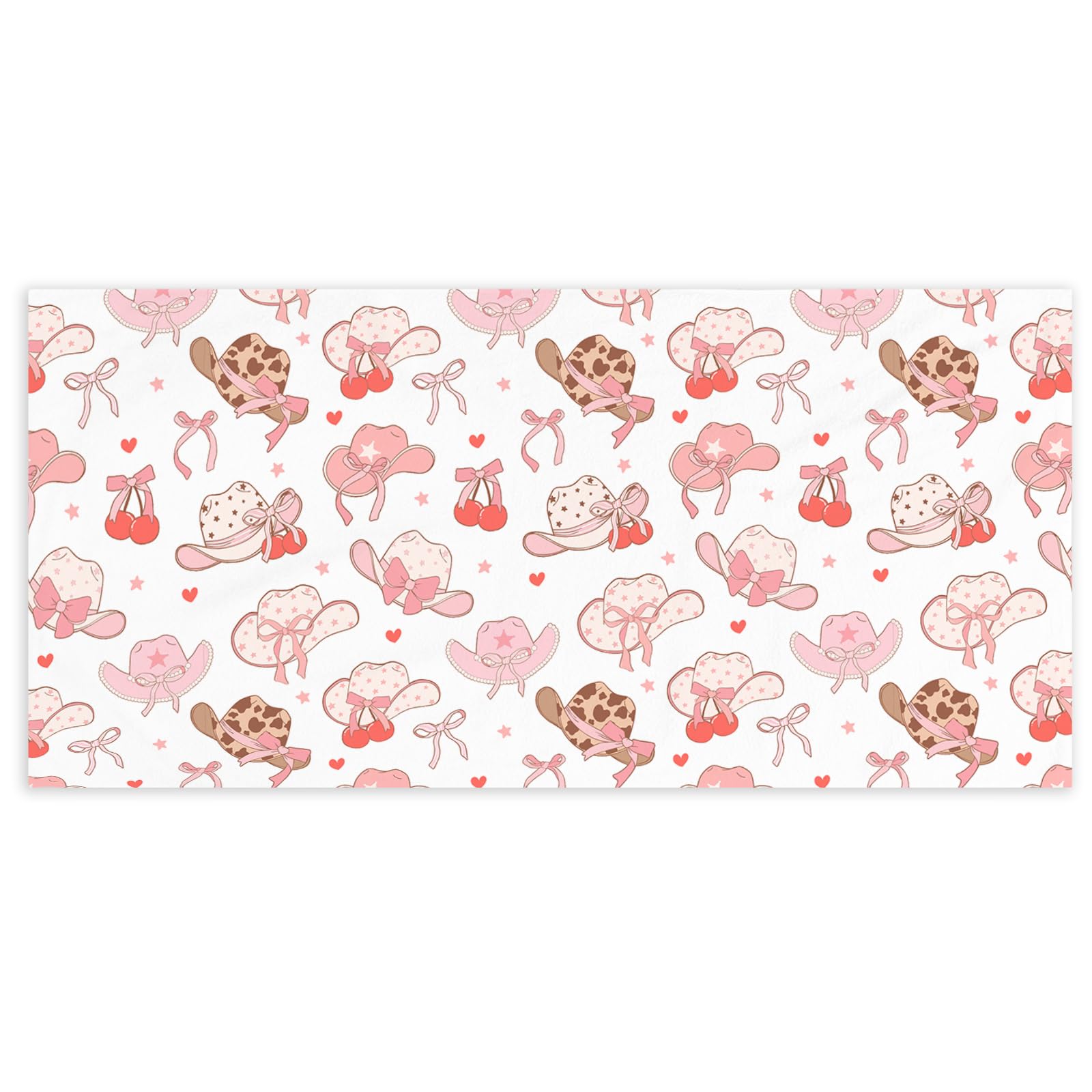 Coquette Girly Pink Bow Beach Towel - Microfiber Absorb Water Travel Towels 60x30 Inches for Bathroom Kitchen