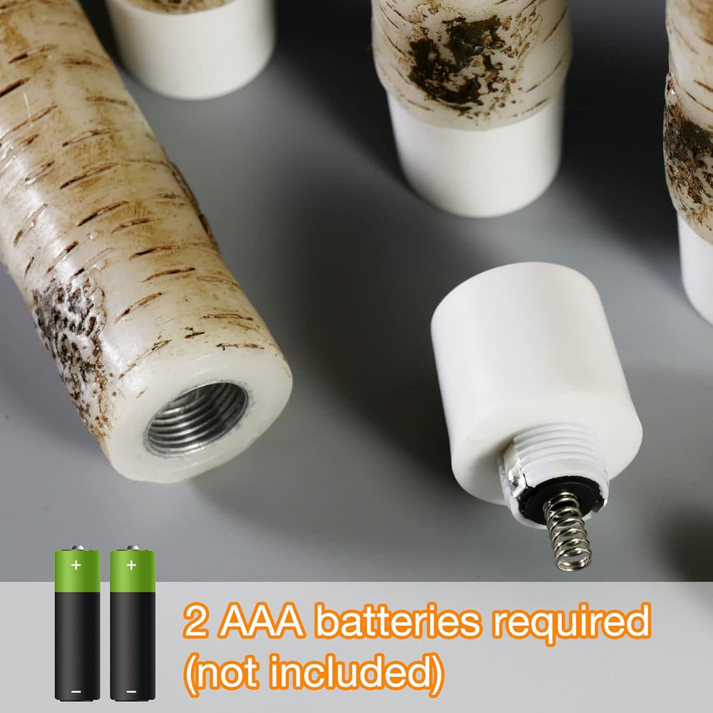 Short Flameless Taper Candles with Remote, Flickering Battery LED Wax Candlesticks Set of 6