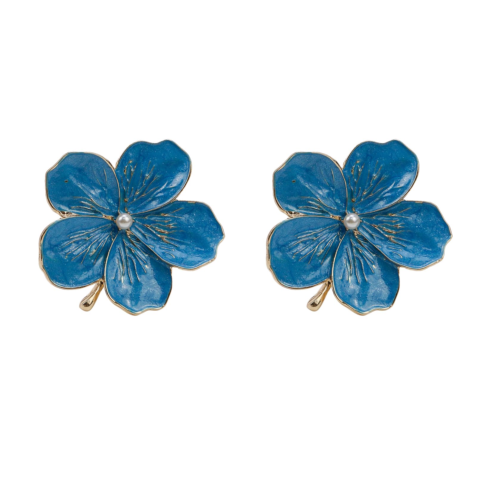 Flower Metal Knobs for Drawer, Dresser, Mounting Screws, 4 PCS 1.7inch