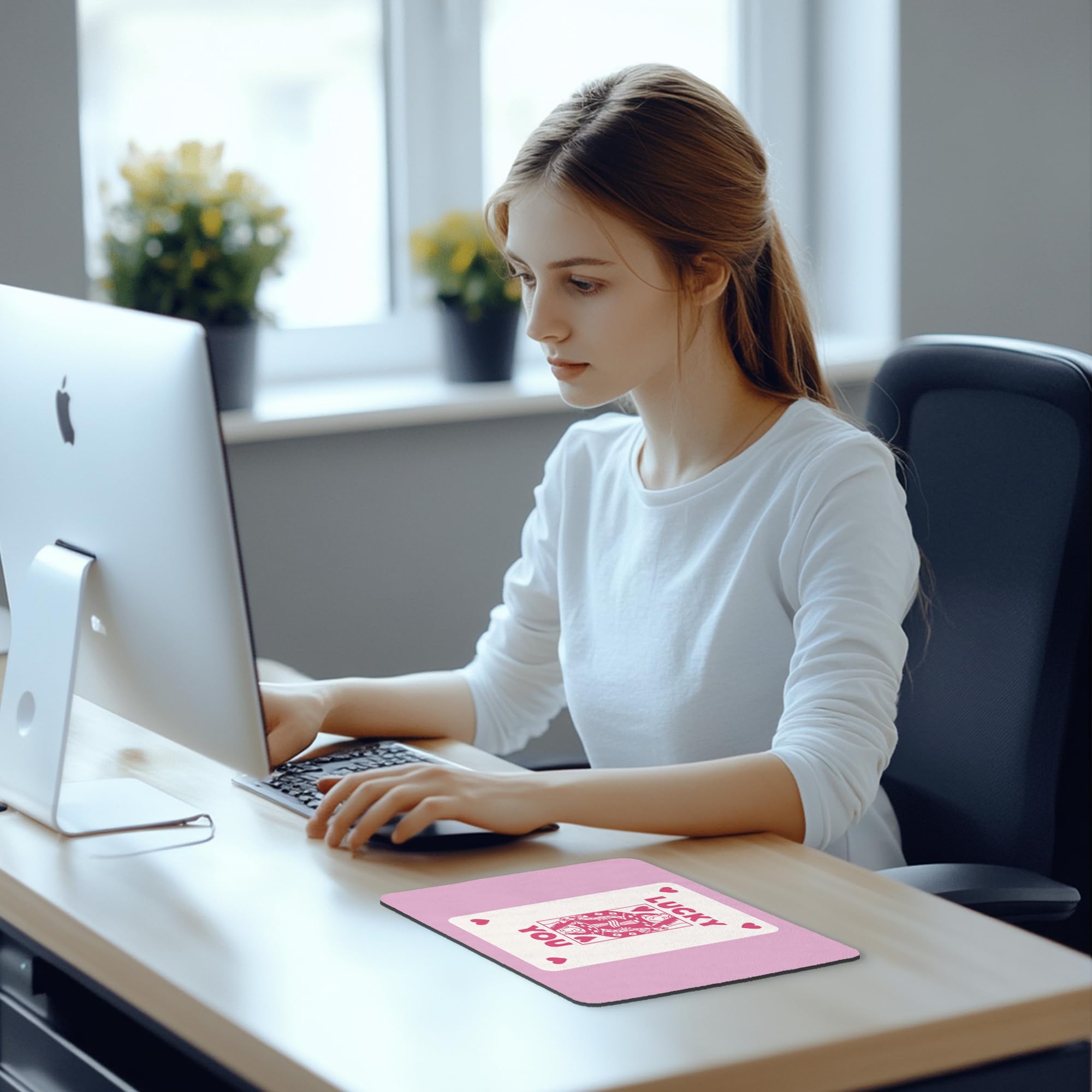 Coquette Mouse Pad, 9.5x8 Inches