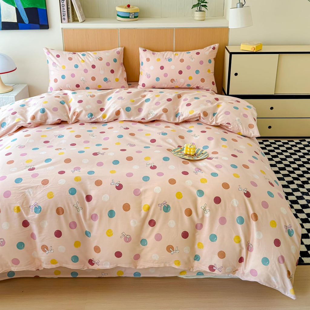 Cute Duvet Cover Sets 100% Cotton Bedding Comforter Cover Full 2 Pillowcases