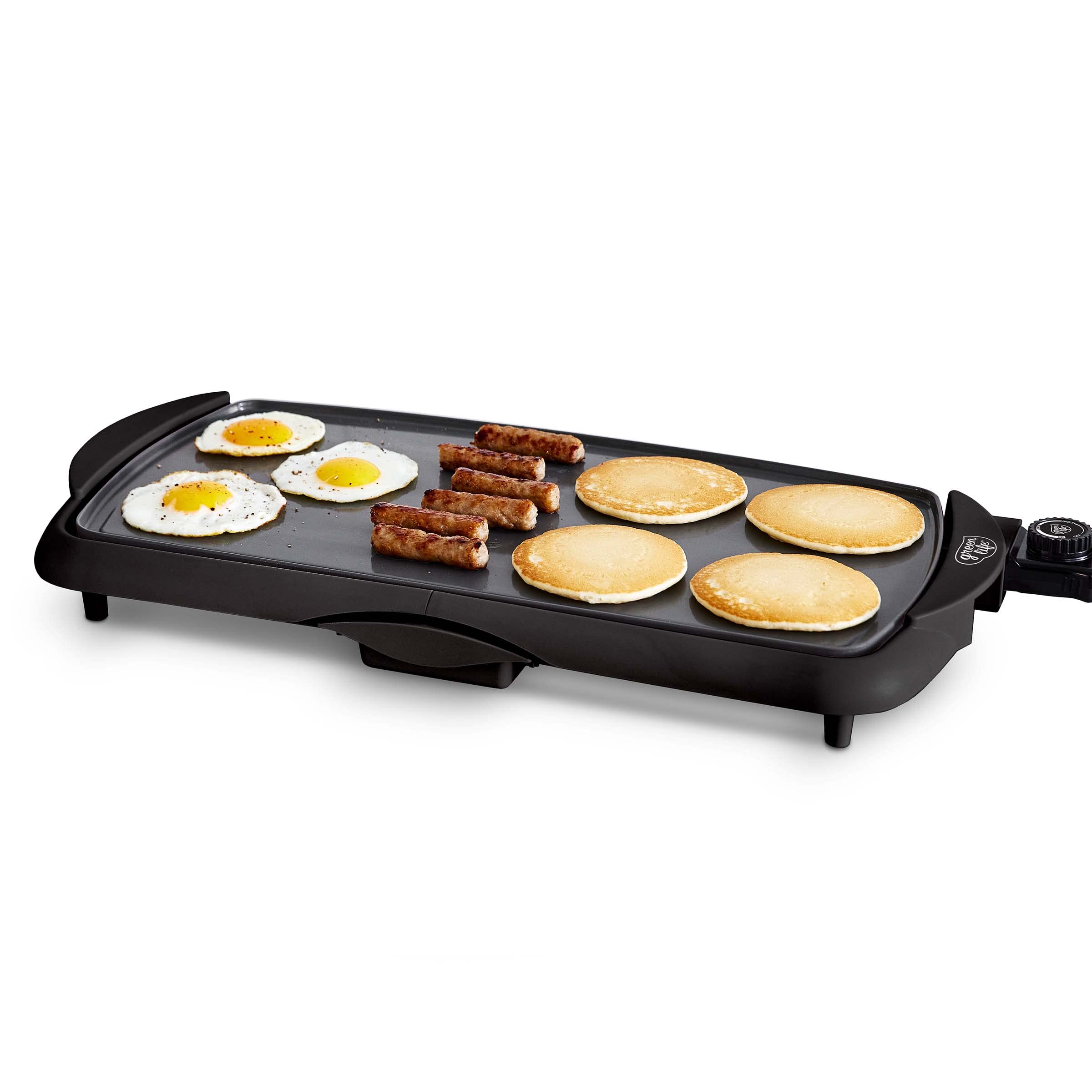 Extra Large 20â€?Electric Griddle, Non-Toxic PFAS & PFOA-Free Ceramic Nonstick, Temperature Control, Quick Even Heating, Removable Drip Tray, Pancakes, Eggs, Sausage, Easy Clean