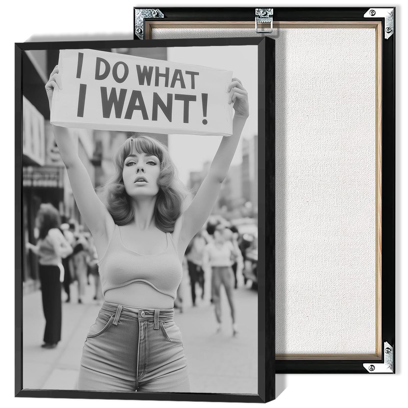 Vintage Feminine Poster Wall Art Funky Unique Home Decor