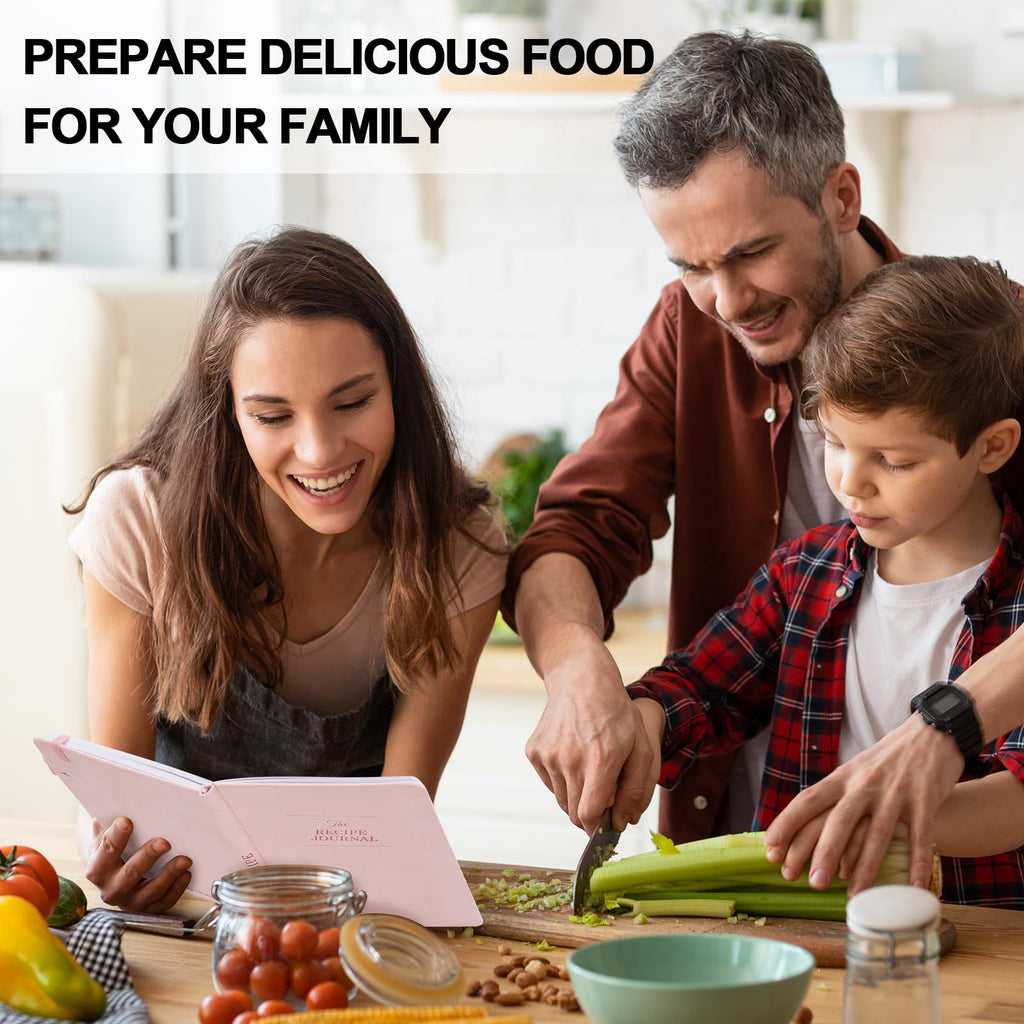 Recipe Book to Write in Your Own Recipes, Personal Cook Books to Write in and Hardcover Recipe Notebook with 2 colorful stickers for Family Recipes(A5)