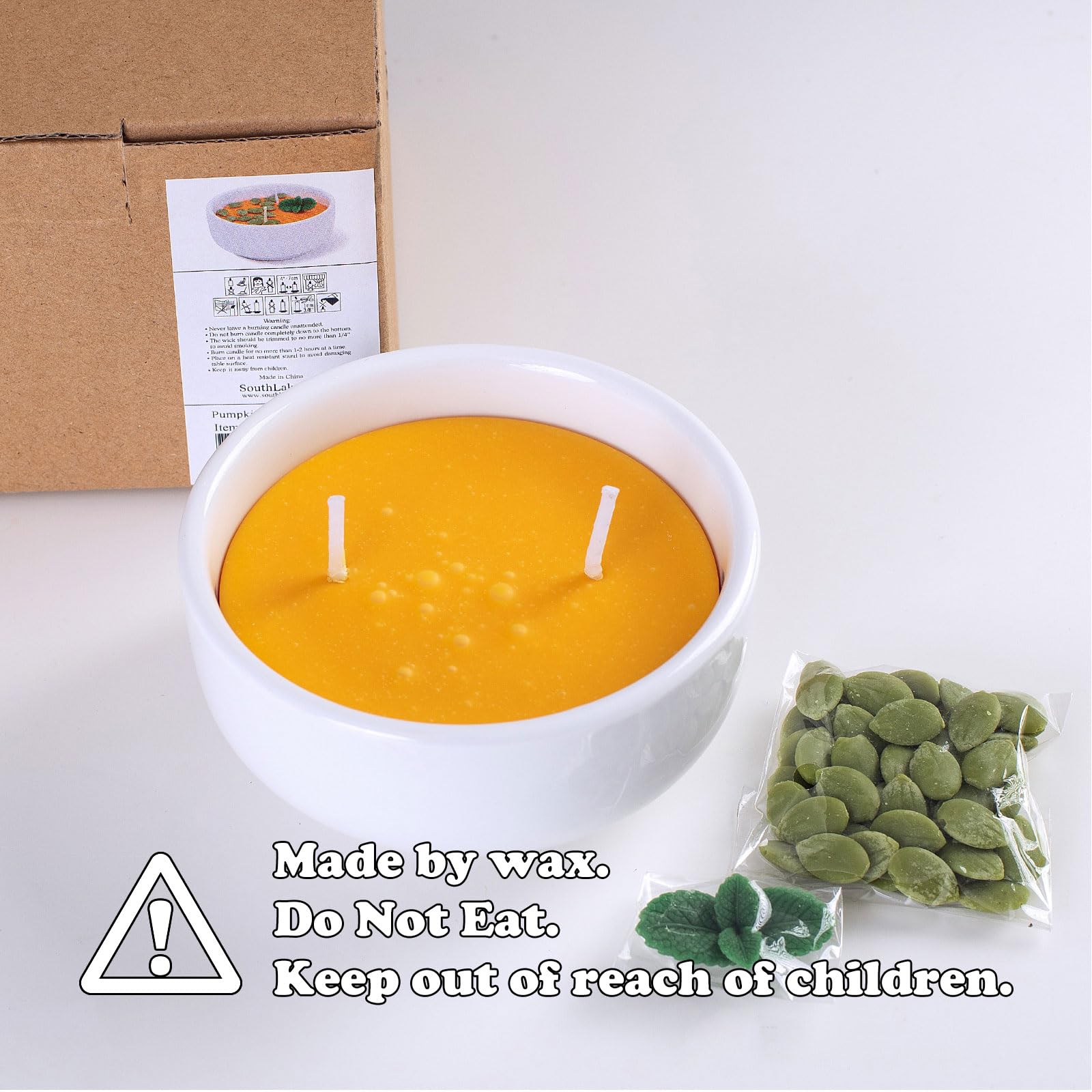 Cereal Bowl with Metal Spoon Scented Soy Candle