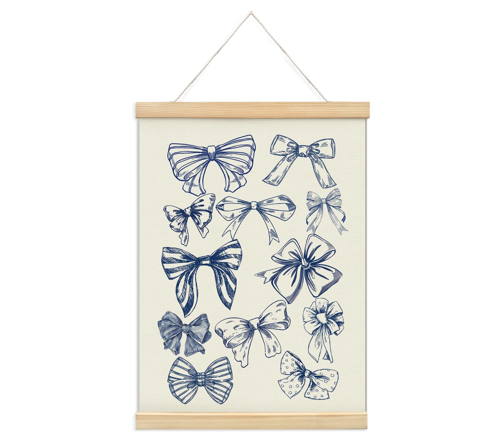 Coquette Pink Bow Preppy Girly Inspirational Wall Art Poster Hanger Frame