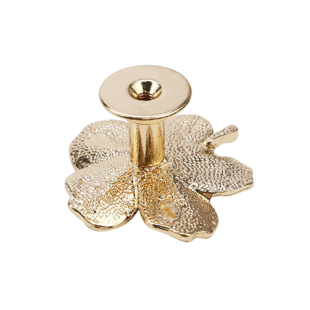 Flower Metal Knobs for Drawer, Dresser, Mounting Screws, 4 PCS 1.7inch