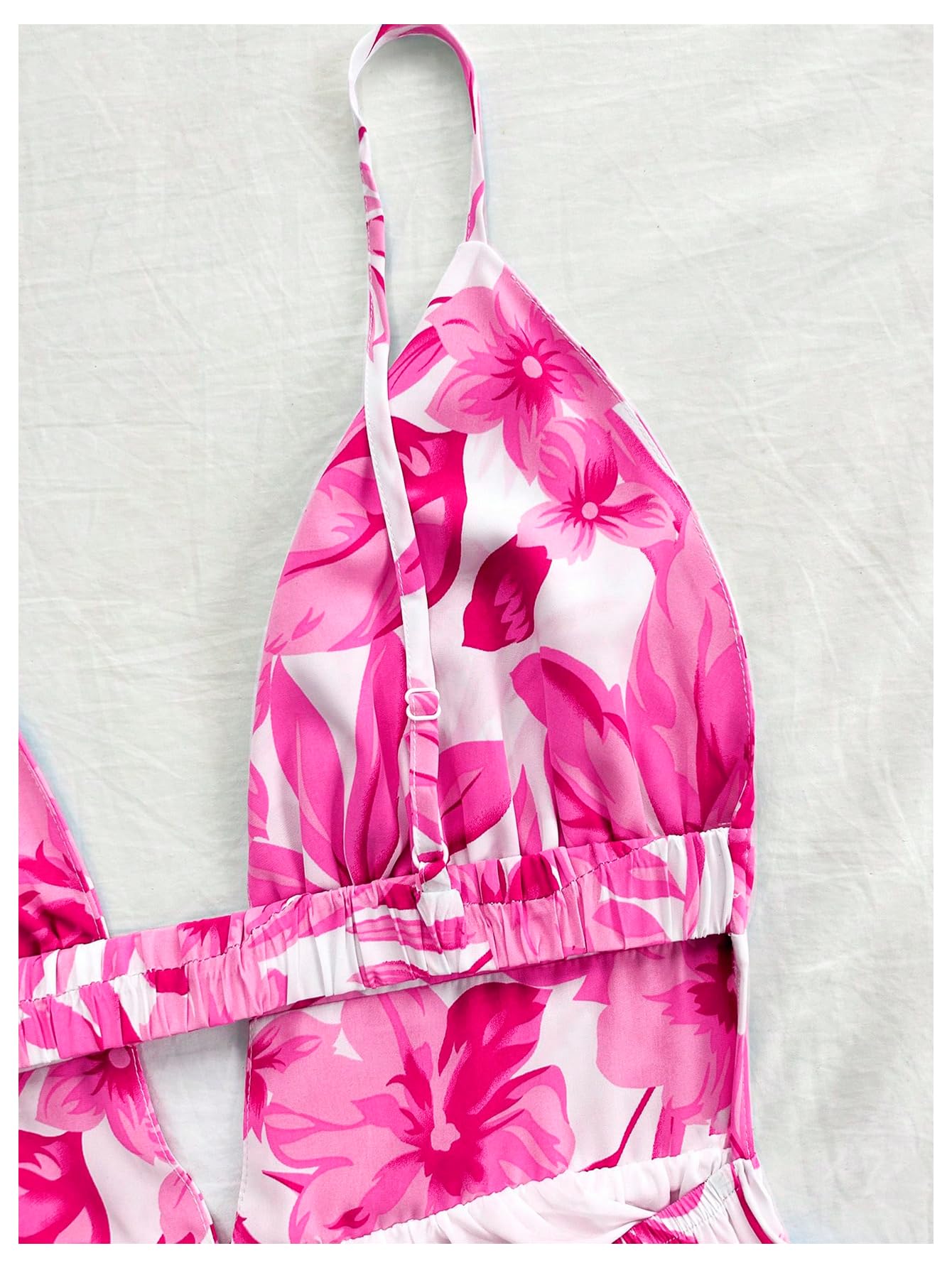 Women's Sleeveless Butterfly Print Cut Out V Neck Tiered Mini Cami Dresses