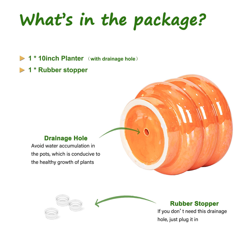 Ceramic Plant Pots for Indoor Plants, Rainbow Pearl Glaze Planter with Planters for Plants with Drainage Hole