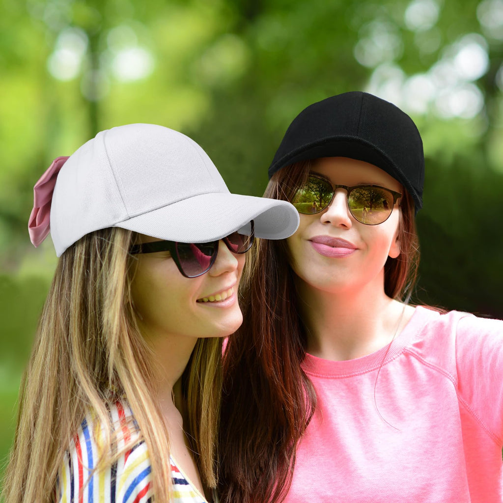 Coquette Bow-tie Summer Hat Ponytail Sun Hat Trucker Caps for Outdoor Sports Travel