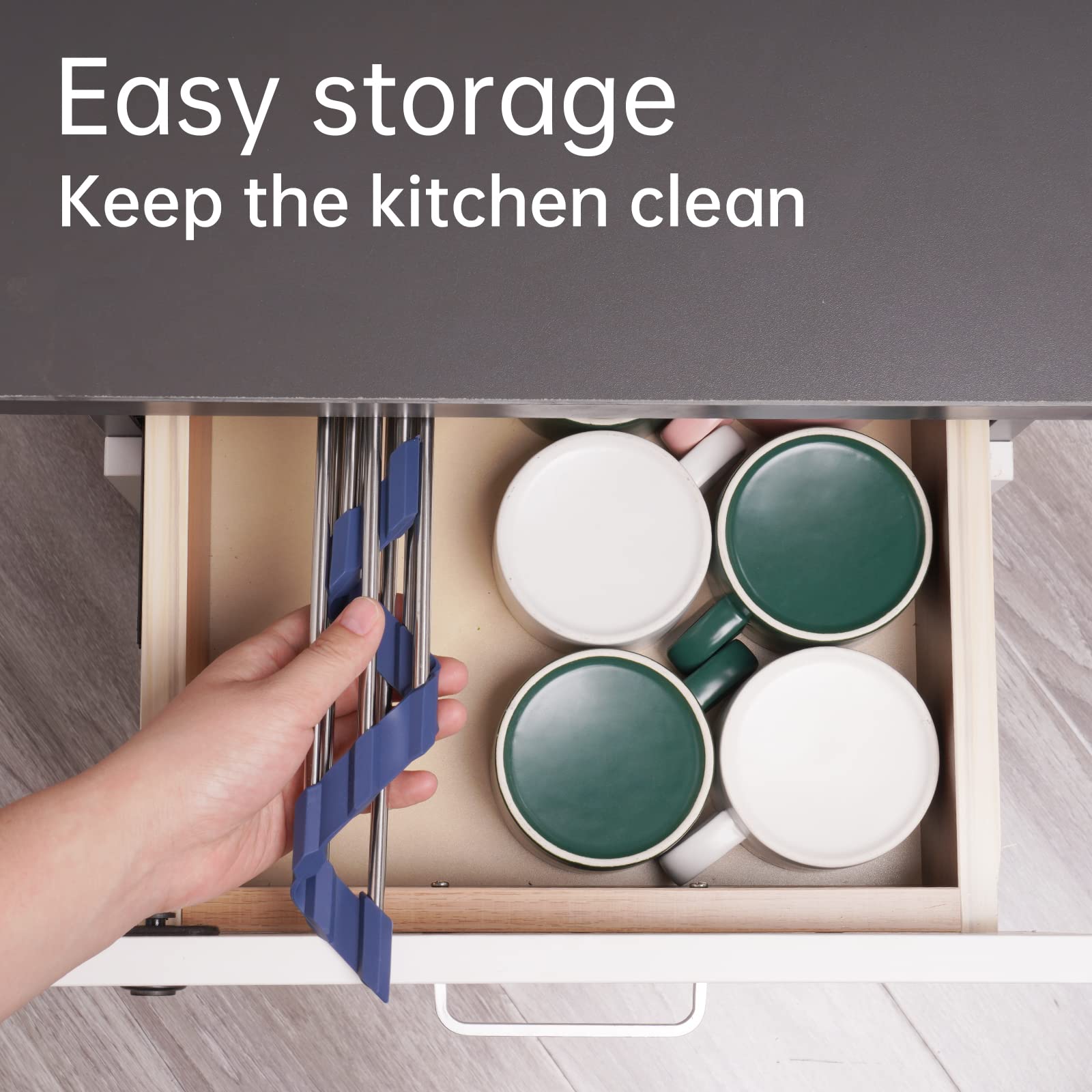 Triangle Foldable Dish Drying Rack, Small Roll-Up - Stainless Steel Over Sink Drainer for Kitchen Sink Corner, Rustproof