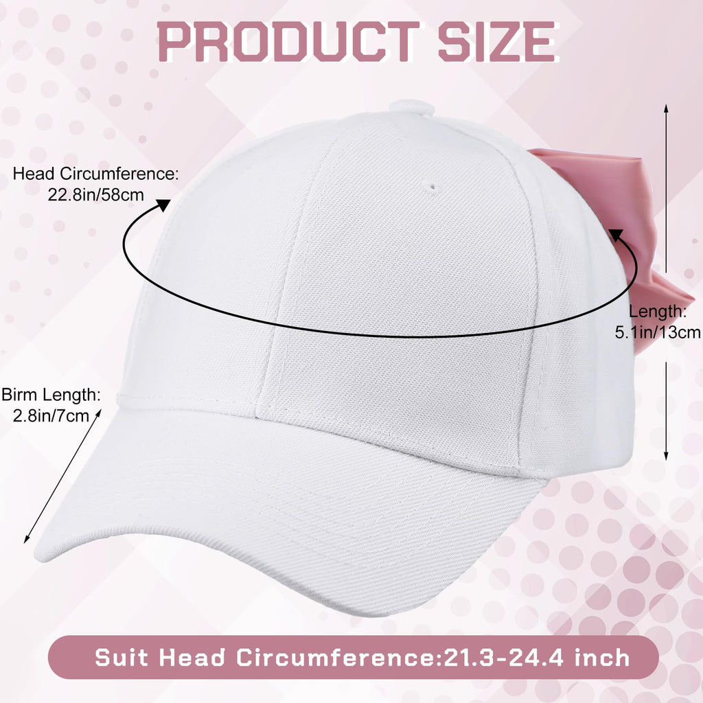 Coquette Bow-tie Summer Hat Ponytail Sun Hat Trucker Caps for Outdoor Sports Travel
