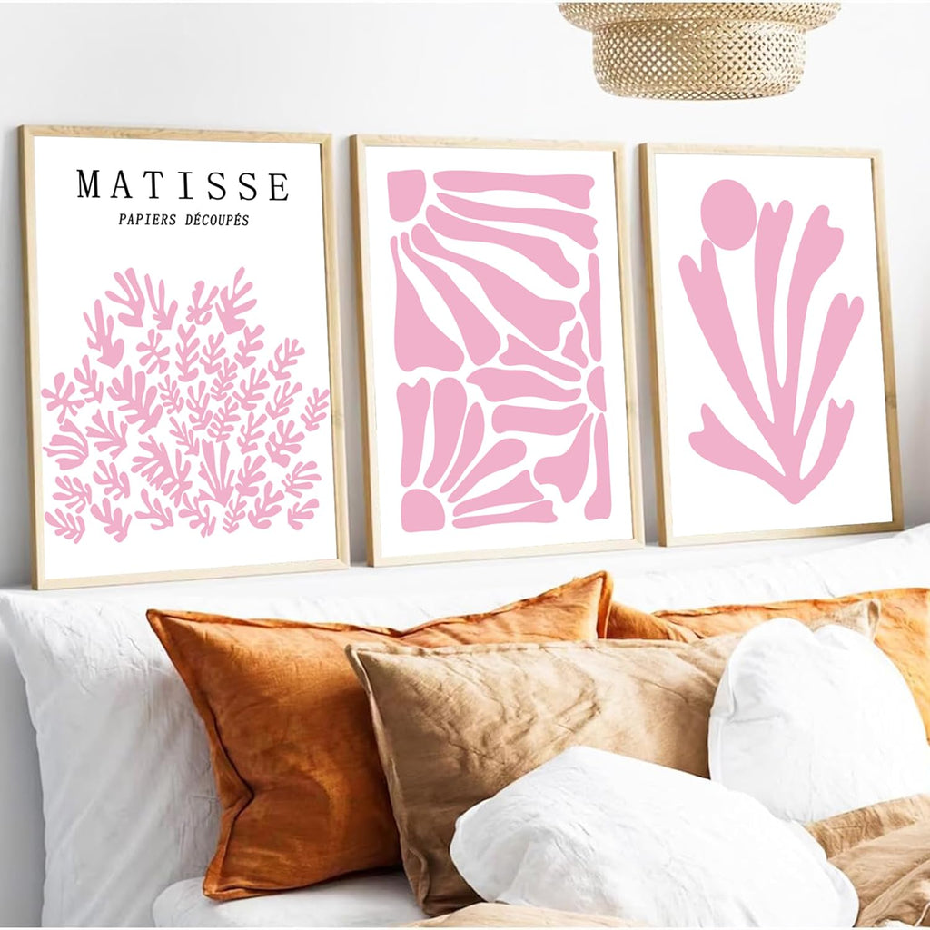 Trendy Blue Wall Art Set of 3, Preppy Navy Blue Wall Decor, Coquette Disco Lucky Me 8 Ball Poster Canvas Prints Aesthetic Pictures Room Dorm