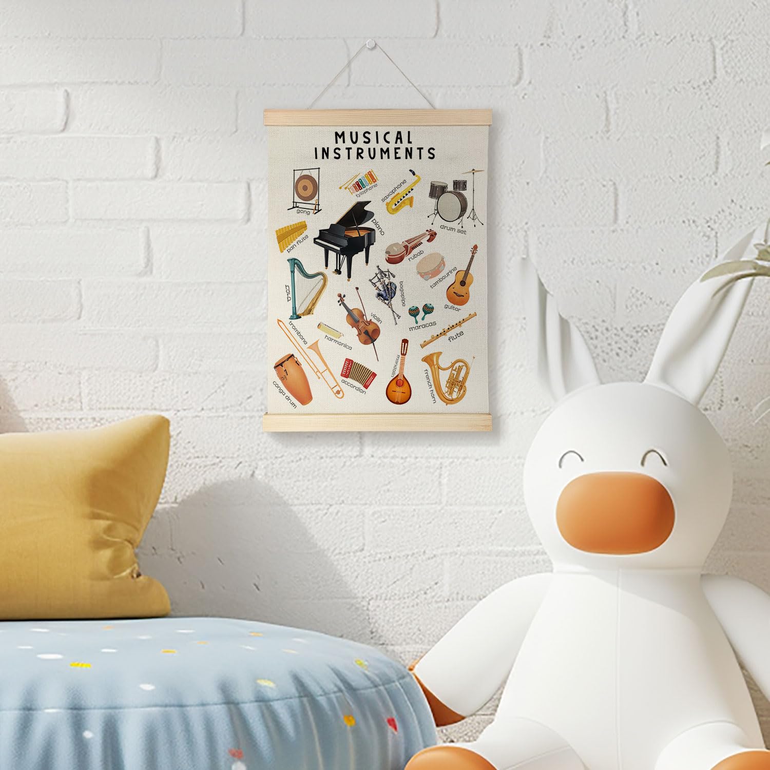 Coquette Teacher Wall Decor - Preppy Teacher Wall Art with Wooden Poster Hanger, for Office & Classroom, 12x16 Inch