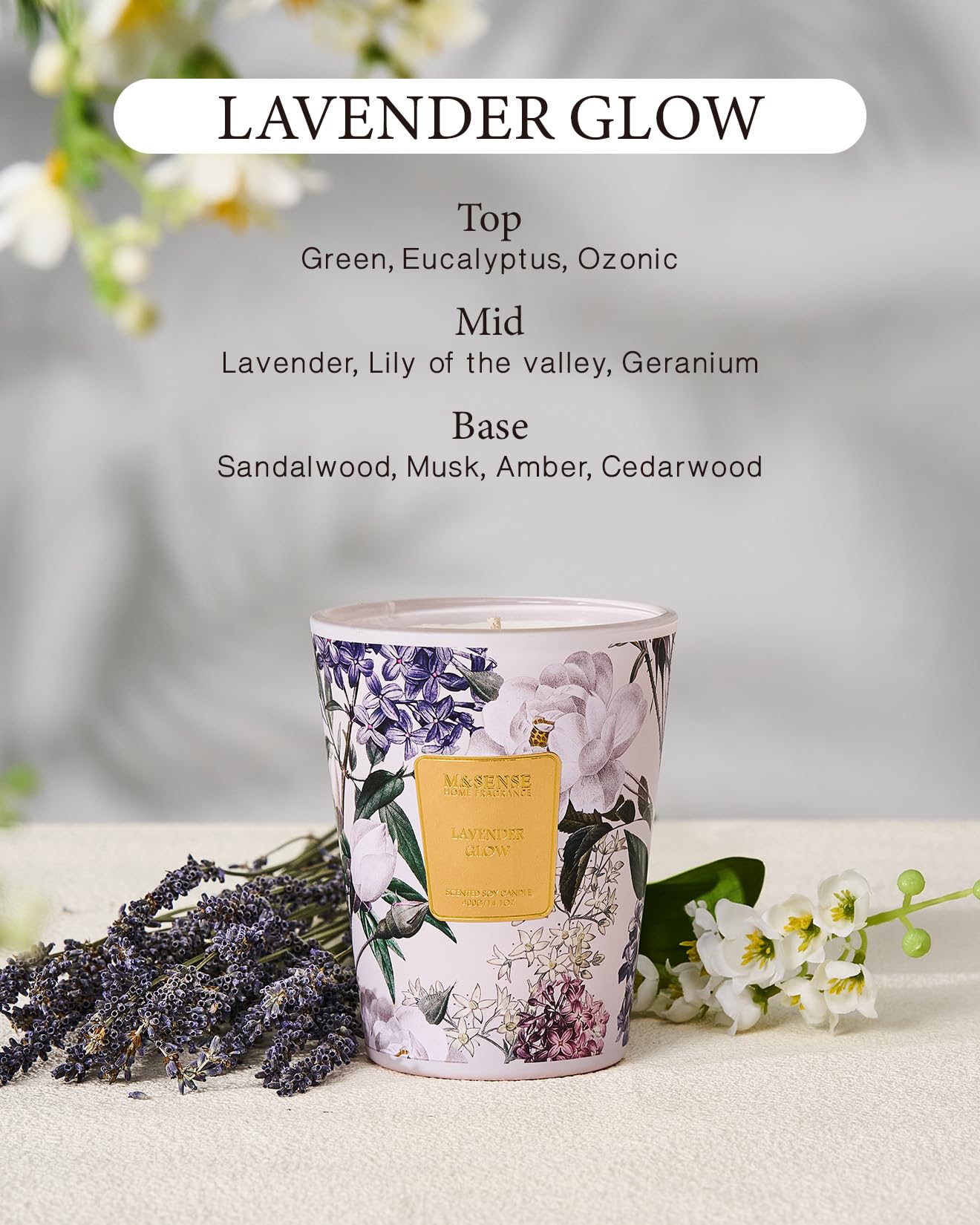 Large Soy Scented Candles, Non Toxic Natural Spring Candles 35oz 150 Hours Long Lasting Slow Burning