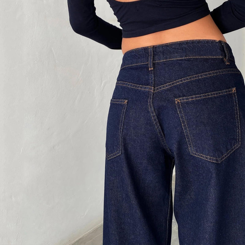 Women's Y2K High-Waisted Boyfriend Jeans â€?Streetwear Denim Pants