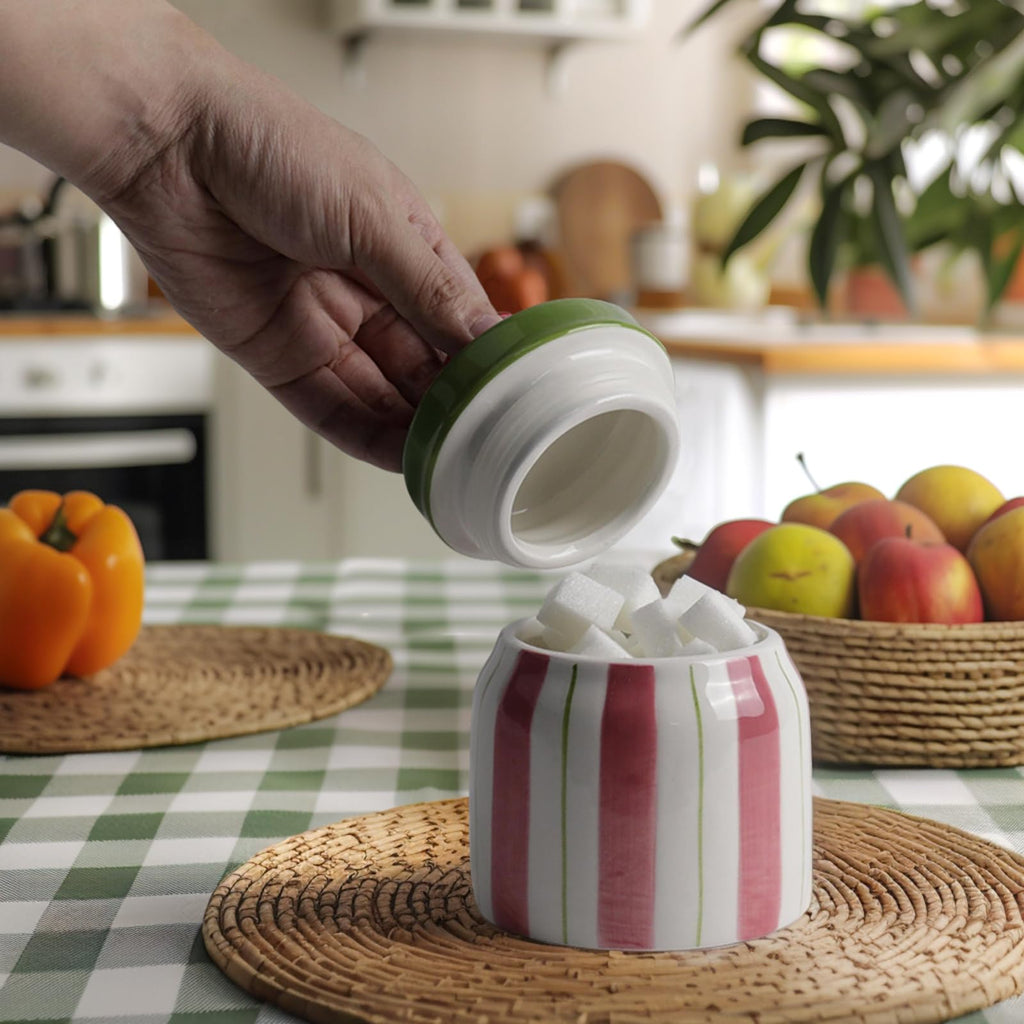 Cookie Jars with Lid Airtight, Hand Painted Ceramic