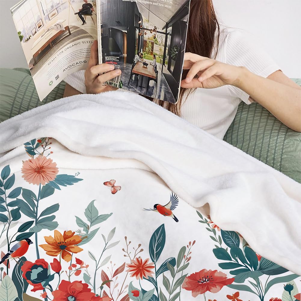 Super Soft Cozy Throw Blanket Flannel Fleece Lightweight Fuzzy Comfy Blankets for Couch Sofa Bed