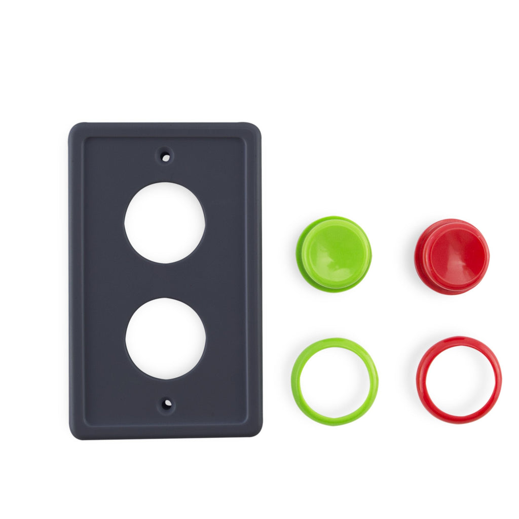 Faceplate Replacement Arcade Light Switch Plate Cover, Single Switch, 1-Gang Standard Size Rocker Wall Plate, Game Room Decorator, Kid Bedroom Wallplate