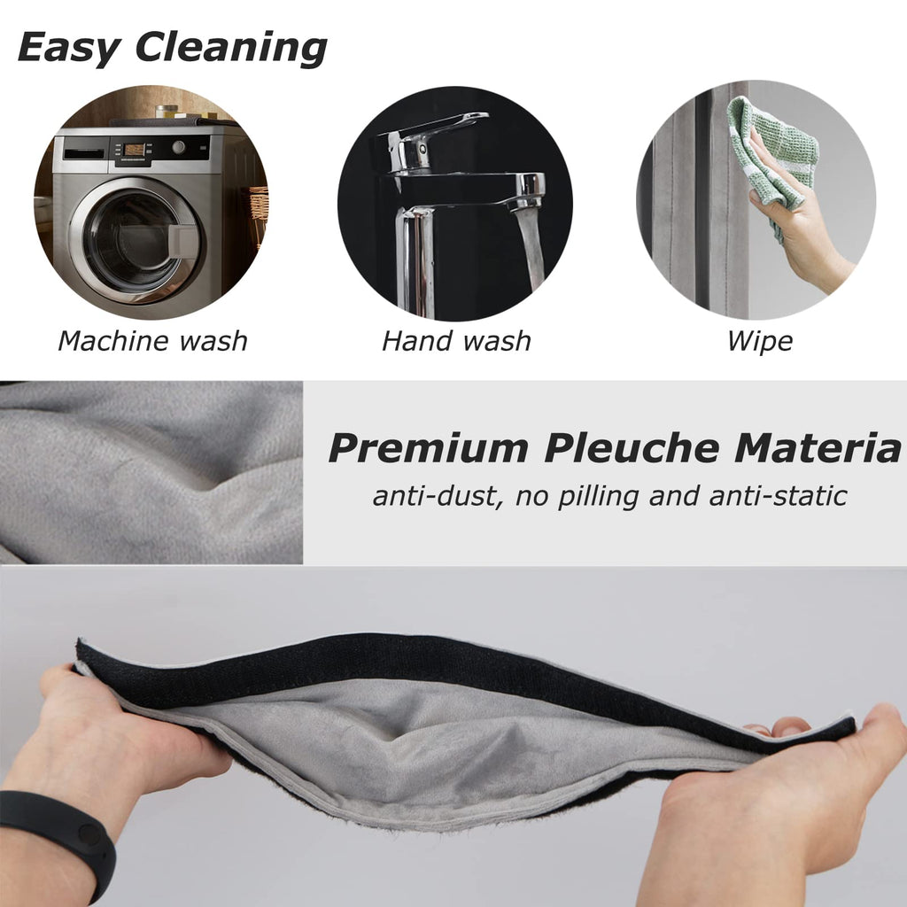 Refrigerator Door Handle Covers Kitchen Decor Keep Appliance Clean Anti-Static Stains for Fridge Dishwashers Velvet 3PCS