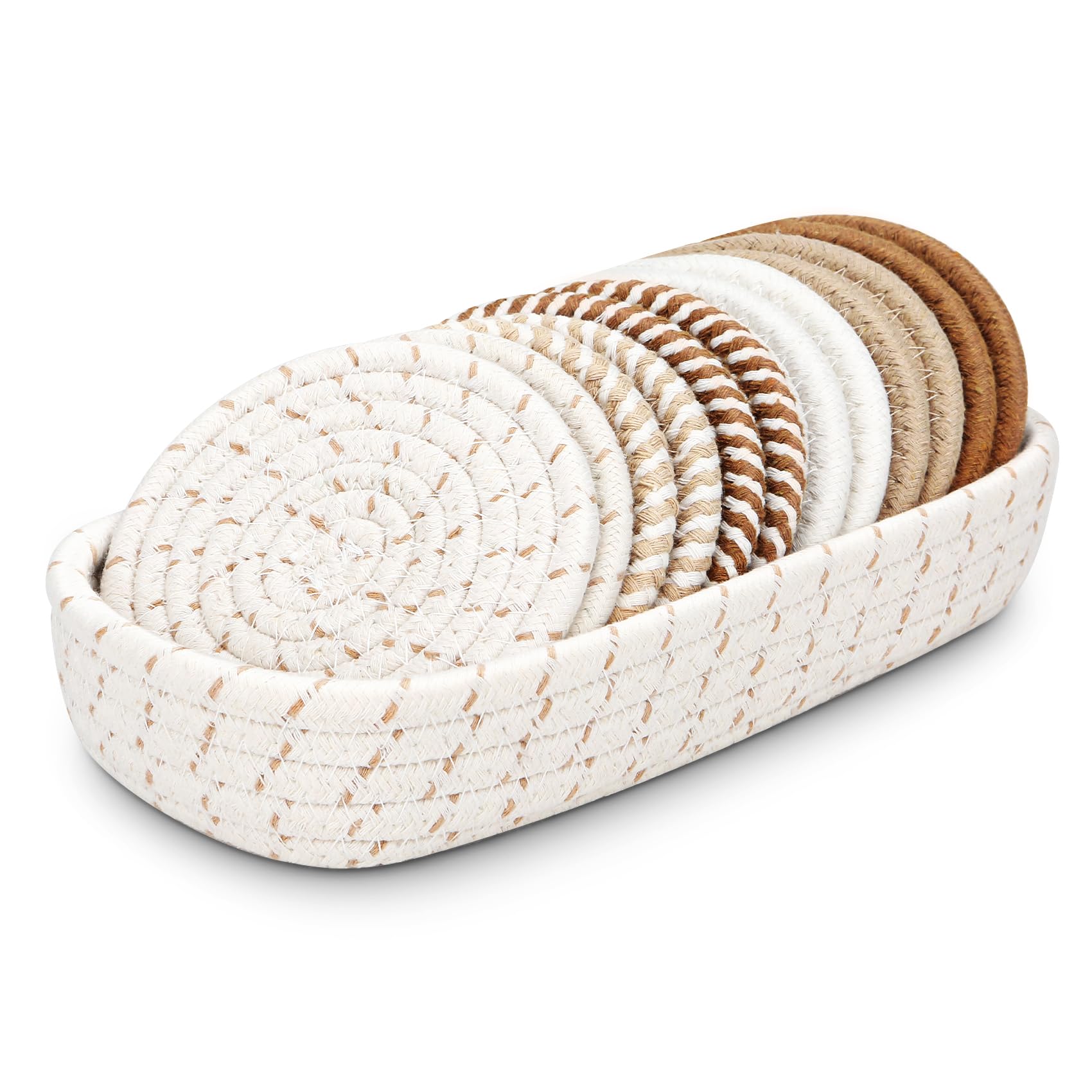 Drink Coasters Set of 8 â€?Cute Coasters for Coffee Table & Desk