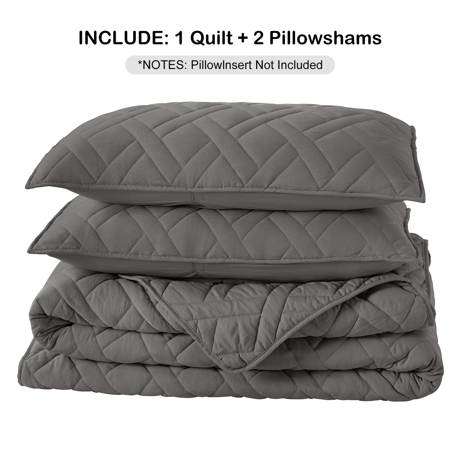 Quilt Size Lightweight Quilt for Summer Ultra-Soft Microfiber Modern Style Quilted Clouds Pattern Bedspread Quit Set 3 Pieces(1 Quilt and 2 Pillow Shams)