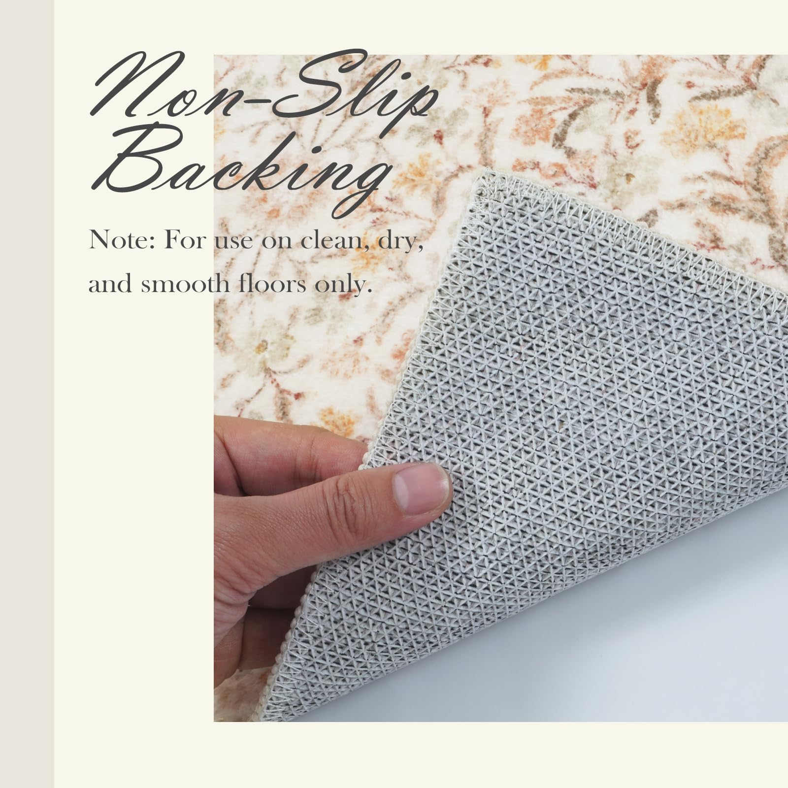 New Boho Floral Bath Rugs, Non Slip Washable Bathroom Rugs Fit Under Door, Ultra Soft and Absorbent Bath Mat