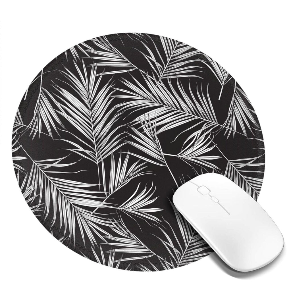 Round Mouse Pad Desk Top - Stitched Edges 8 X 8 Inch