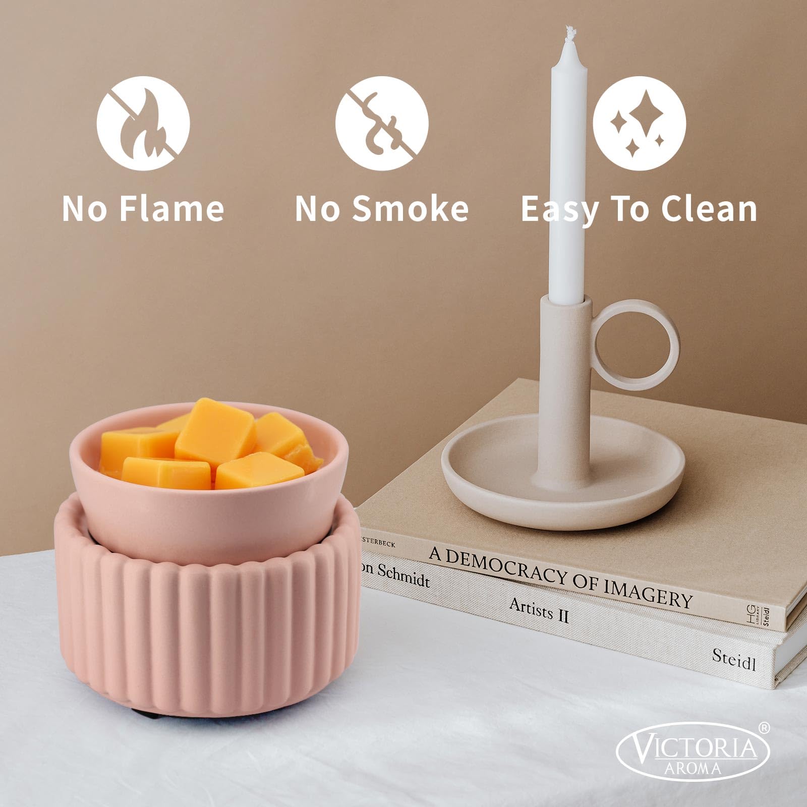Ceramic Wax Melter 3-in-1 Candle Warmer for Scented Wax - Electric Fragrance Burner