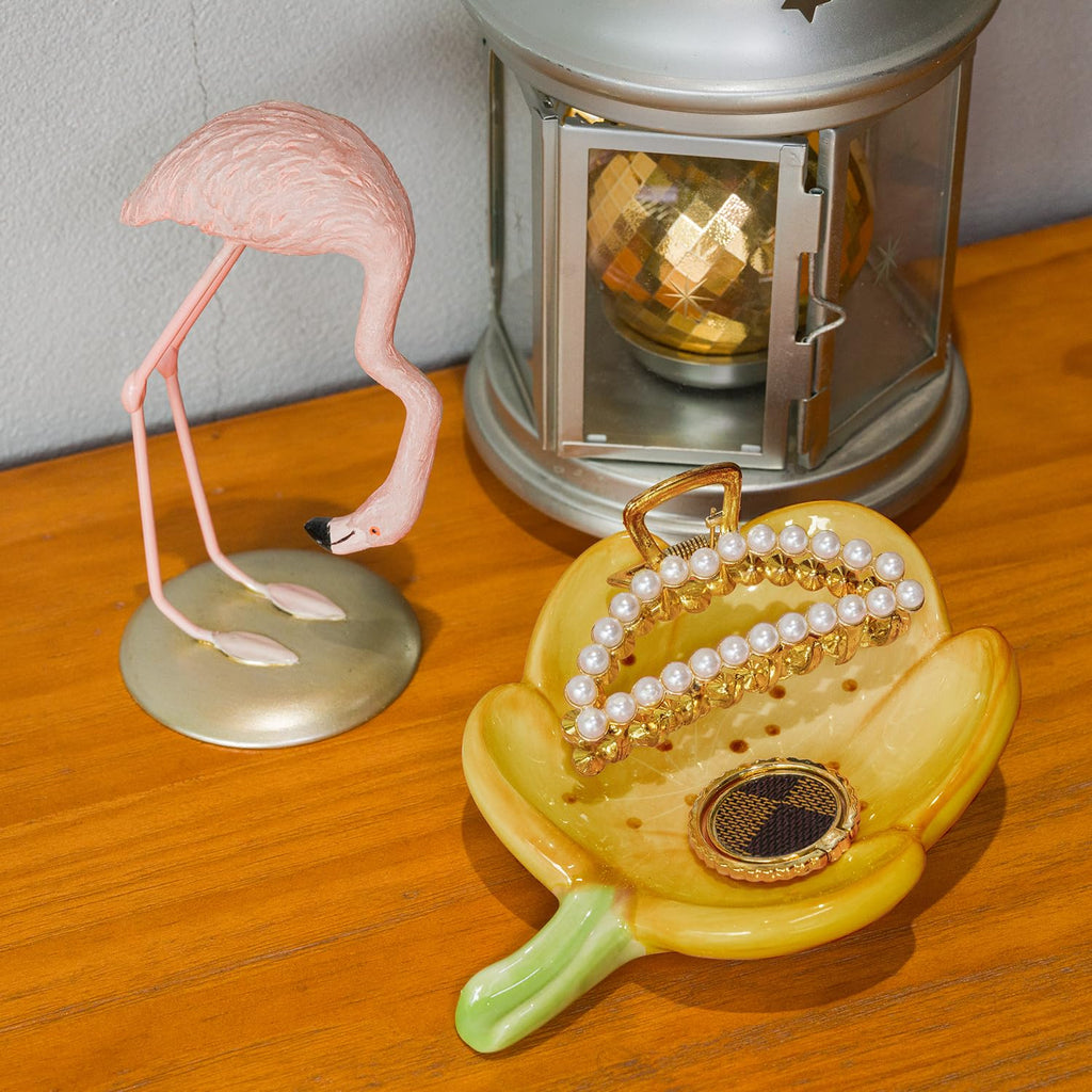 Ceramic Flower Soap Dish Holder for Bathroom