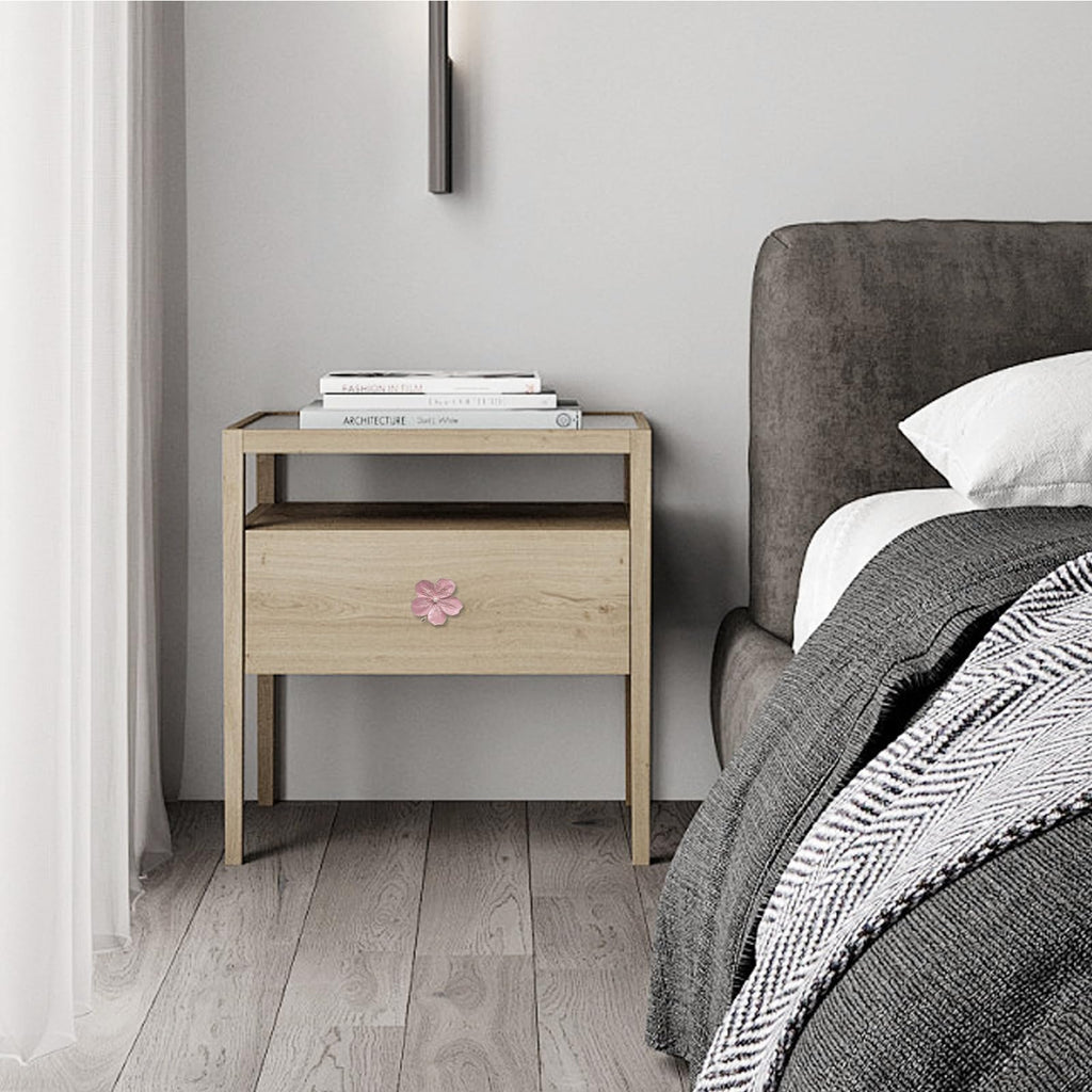 Flower Metal Knobs for Drawer, Dresser, Mounting Screws, 4 PCS 1.7inch