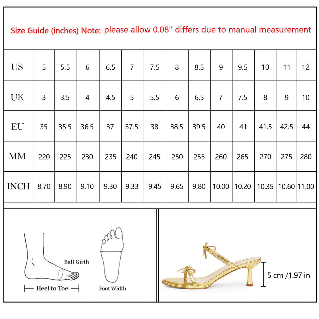 Two Strap Bow Tie Kitten Heel Sandals for Women Rounded Open Toe