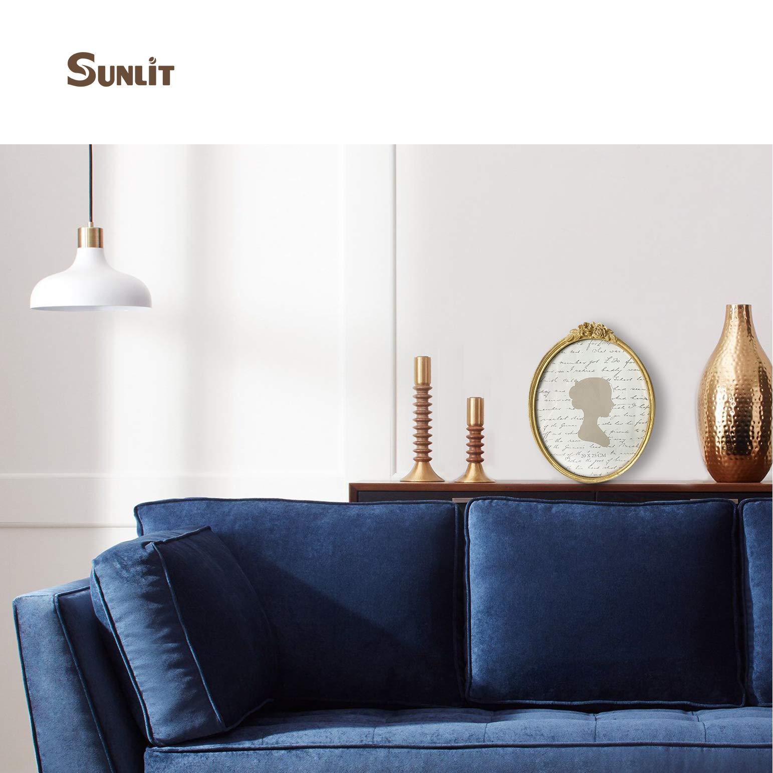 Vintage Picture Frame, Oval Antique Photo Frames with Glass Front, Luxury Photo Display, Tabletop Wall Hanging