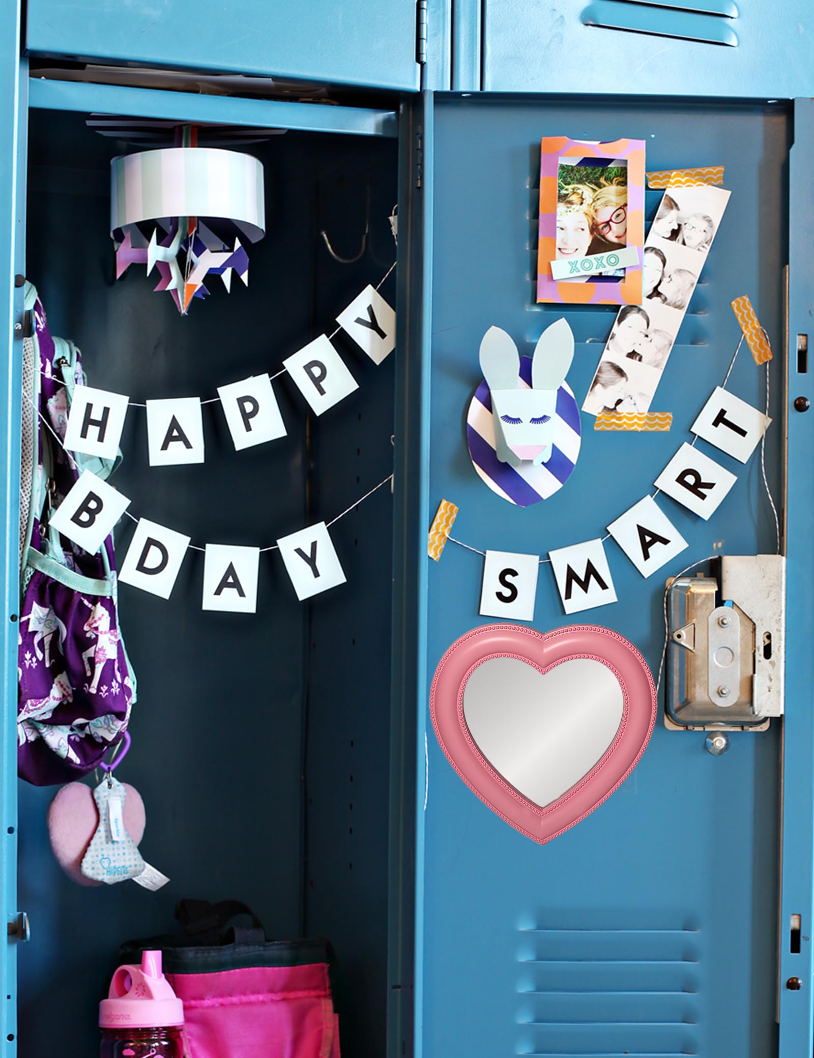 Heart Magnetic Locker Mirror, 6.9"x7.3"