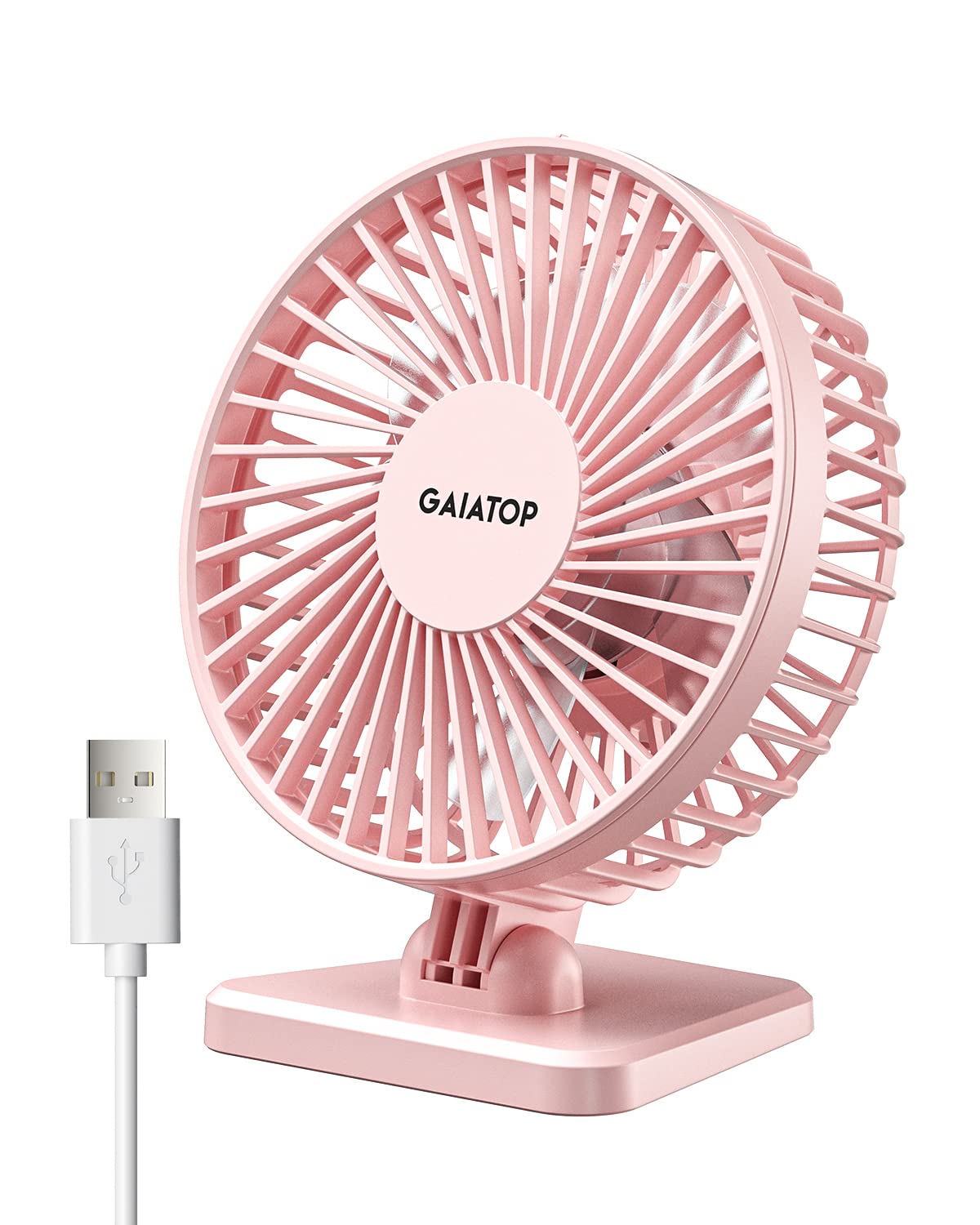 USB Desk Fan, Small But Powerful, Personal Portable Quiet 3 Speeds, Adjustable Mini Table Desktop fan for Cooling